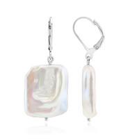 Orecchini in argento con Perla d'Acqua Dolce Bianca (TPC)