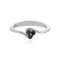 Anello in argento con Diamante Verde I4