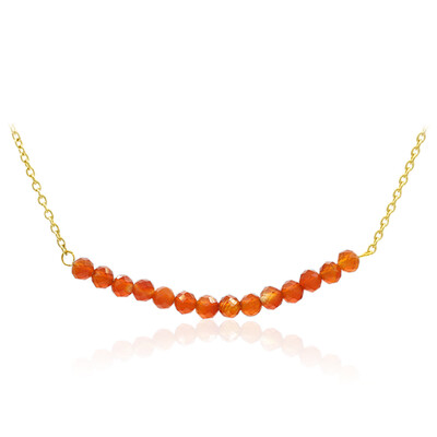 Collana in argento con Agata Arancione