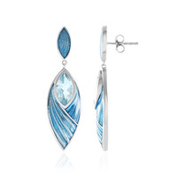 Orecchini in argento con Topazio Blu Cielo