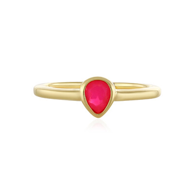 Anello in argento con Opale Rosa dell'Etiopia