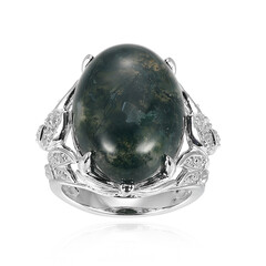 Anello in argento con Agata Muschiata