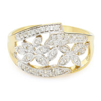 Anello placcato in oro con Zircone