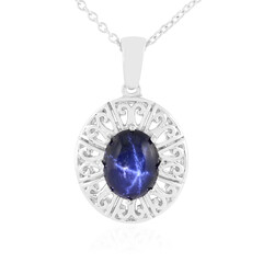 Collana in argento con Zaffiro Stellato Blu