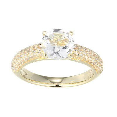 Anello in argento con Topazio Bianco