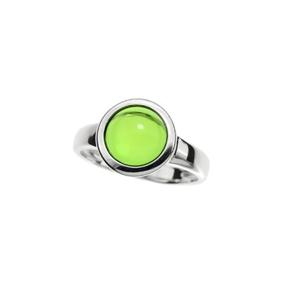 Anello in argento con Ambra Verde Colombiana (dagen)