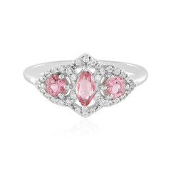 Anello in argento con Tormalina Rosa Nigeriana