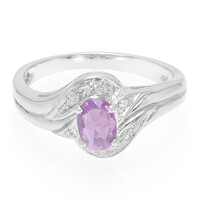 Anello in argento con Zaffiro Ceylon Porpora (non riscaldato)