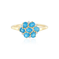 Anello in argento con Apatite Blu Neon