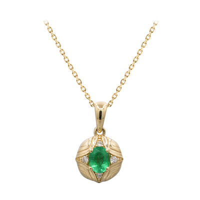 Collana in oro con Smeraldo Zambia AAA (CIRARI)