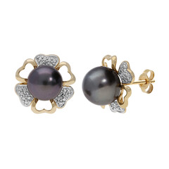 Orecchini in oro con Perle Tahitiane