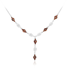 Collana in argento con Granato Mozambico