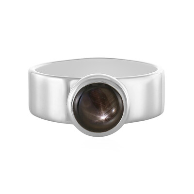 Anello in argento con Zaffiro Stellato Nero
