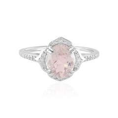 Anello in argento con Quarzo Rosa