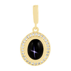 Ciondolo in argento con Diopside Stellato d'India