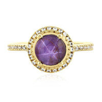 Anello in argento con Rubino Stellato Channapatna