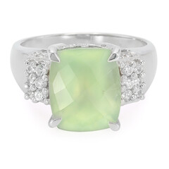 Anello in argento con Prehnite