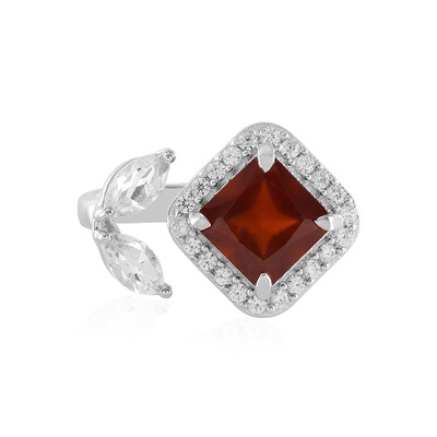 Anello in argento con Granato Essonite