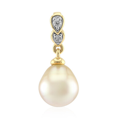 Ciondolo in argento con Perla Dorata dei Mari del Sud Kabira (TPC)