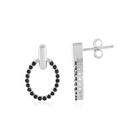 Orecchini in argento con Spinello Nero