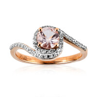 Anello in oro con Berillo Rosa non riscaldato