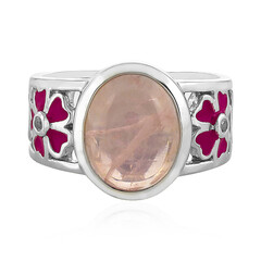 Anello in argento con Quarzo Rosa di Saver