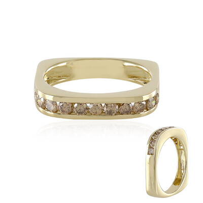 Anello in oro con Diamante Champagne I2 (de Melo)