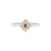 Anello in argento con Diamante Champagne I3