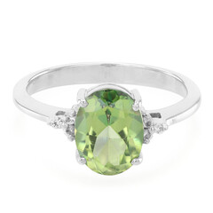 Anello in argento con Topazio Kiwi