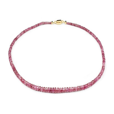Collana in oro con Tormalina Rosa