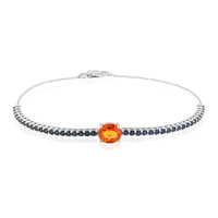 Bracciale in oro con Zaffiro Arancione Ban Ka Cha