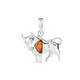Ciondolo in argento con Ambra Baltica (dagen)