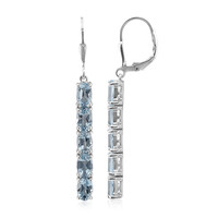 Orecchini in argento con Topazio Blu Cielo