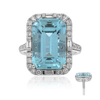 Anello in oro con Acquamarina Brasiliana AAA (AMAYANI)