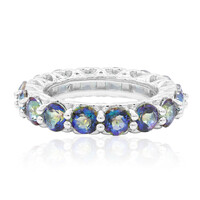 Anello in argento con Quarzo Mistico Blu