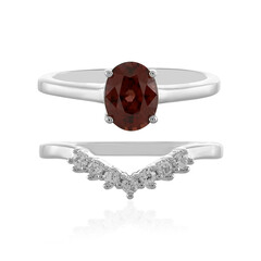 Anello in argento con Zircone Mogano