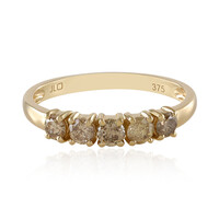 Anello in oro con Diamante Cioccolato I2