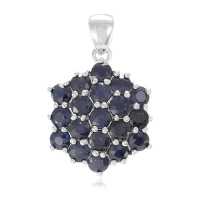 Ciondolo in argento con Zaffiro Blu