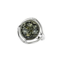 Anello in argento con Ambra Baltica