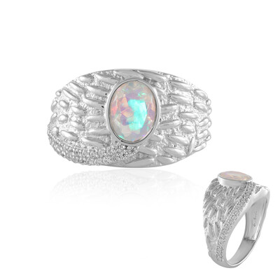 Anello in argento con Opale di Welo AAA (de Melo)