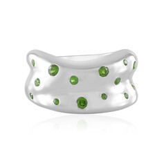 Anello in argento con Diopside Russo (de Melo)