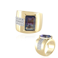 Anello in argento con Fluorite Bicolore