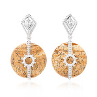 Orecchini in argento con Diaspro Paesaggio (Dallas Prince Designs)