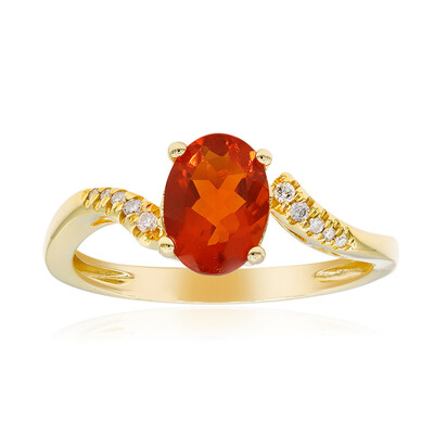 Anello in oro con Opale di Fuoco Messicano (CIRARI)