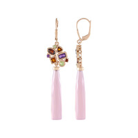 Orecchini in argento con Calcedonio Lavanda (KM by Juwelo)