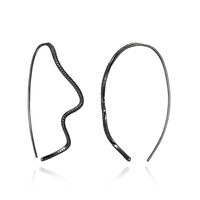 Orecchini in argento con Zaffiro Nero