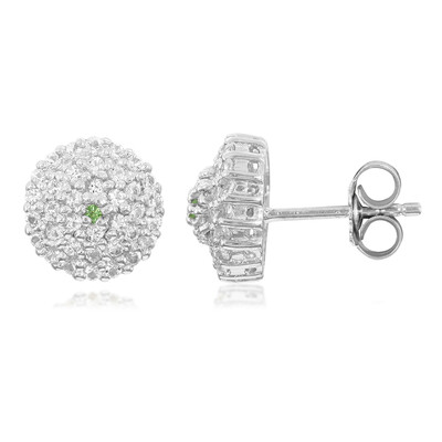 Orecchini in argento con Granato Menta Merelani