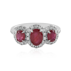 Anello in argento con Rubino del Madagascar