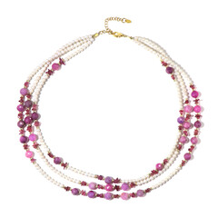 Collana in argento con Rubino Mozambico (Riya)