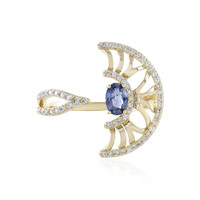 Anello in oro con Zaffiro Ceylon Blu (non riscaldato)